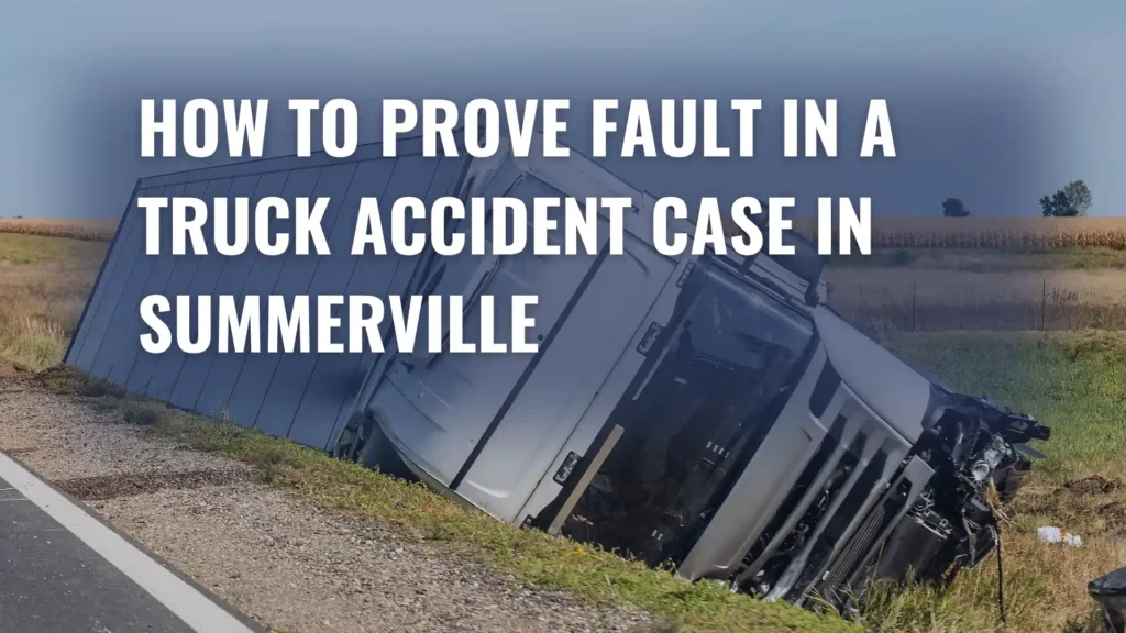 How to Prove Fault in a Truck Accident Case in Summerville Image