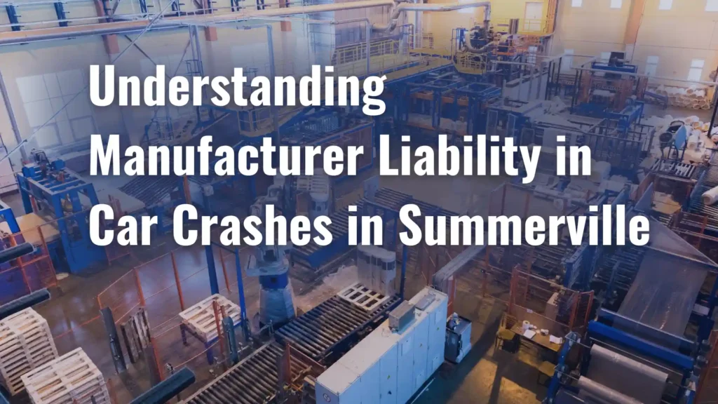 Understanding Manufacturer Liability in Car Crashes in Summerville Image